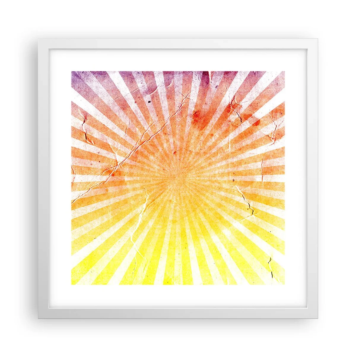Pôster em moldura branca - Nasceres e entardeceres - 40x40 cm