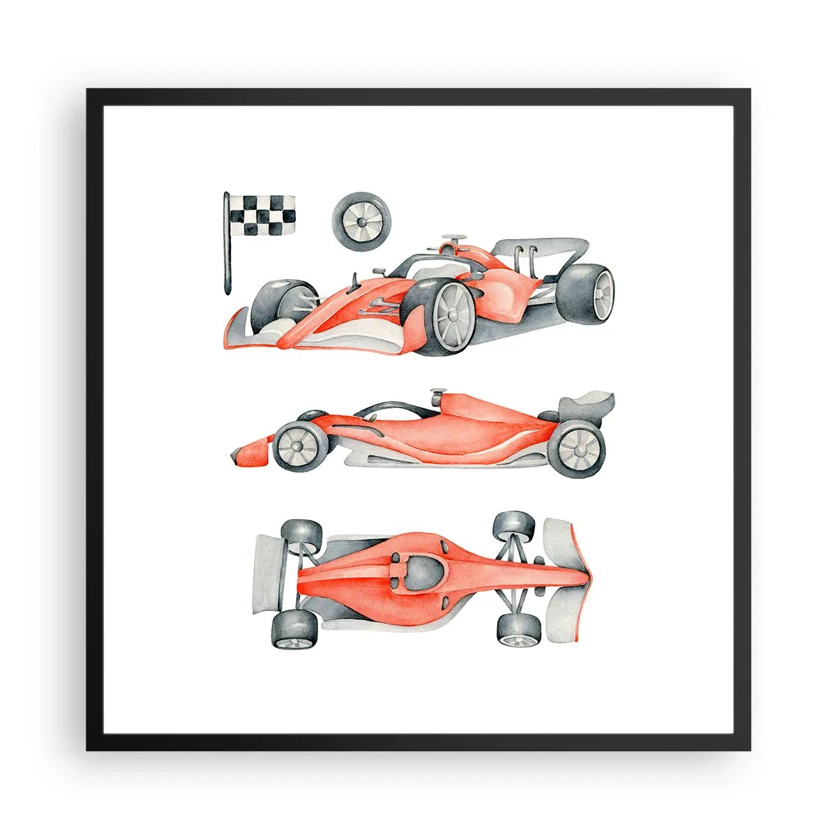 Pôster com moldura preta - Persiga seu sonho - 60x60 cm