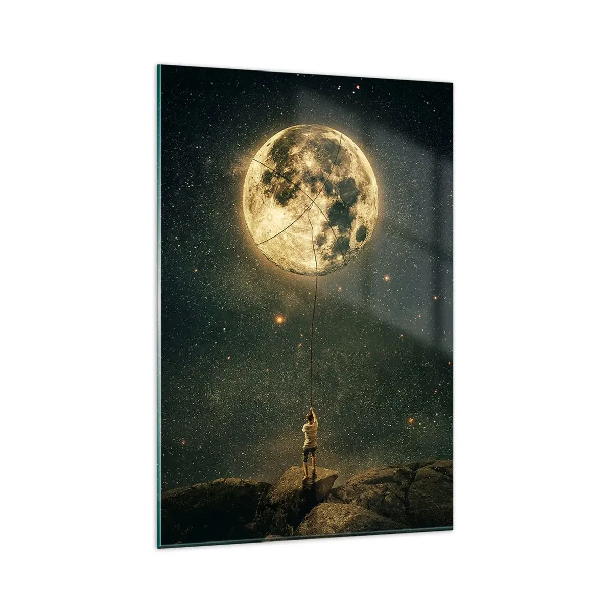 Quadro em vidro - Aquele que roubou a lua - 80x120 cm