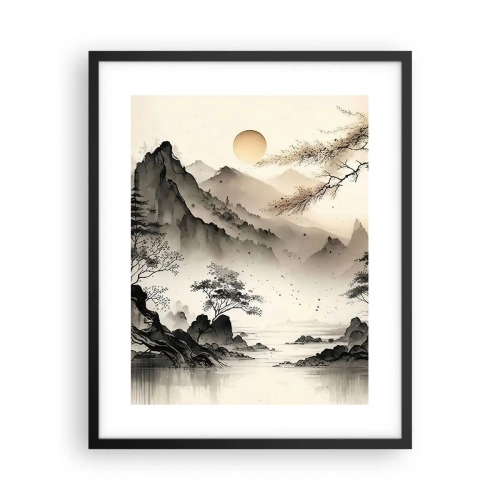 Pôster com moldura preta - O charme único do Oriente - 40x50 cm