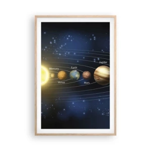 Pôster com moldura de carvalho claro - Um de dez - 61x91 cm