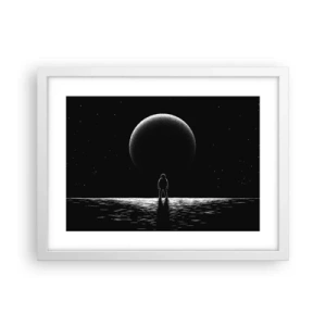 Pôster em moldura branca - Cara a cara - 40x30 cm