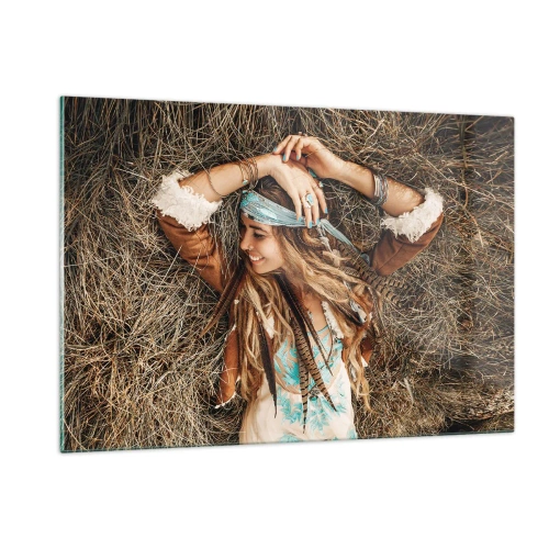 Quadro em vidro - A caminho do verão do amor - 120x80 cm