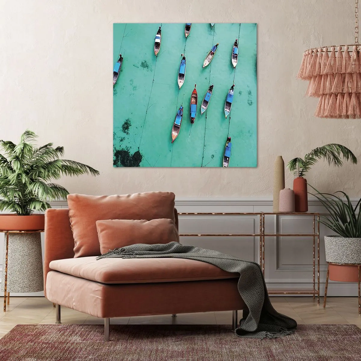 Quadro em tela - Na alegre expectativa - 40x40 cm