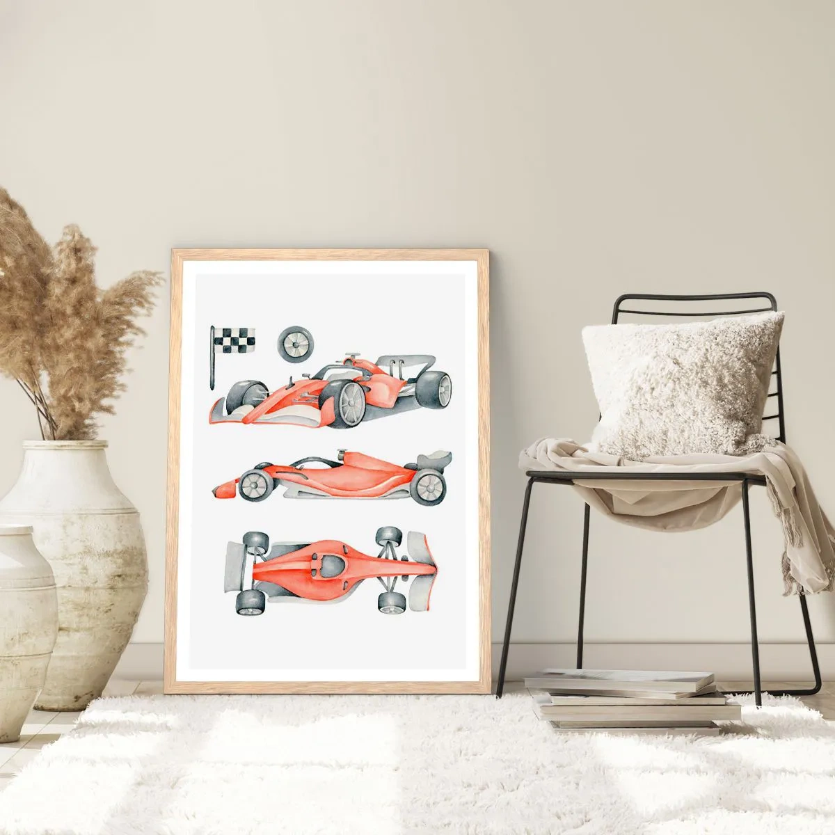 Pôster com moldura de carvalho claro - Persiga seu sonho - 70x100 cm