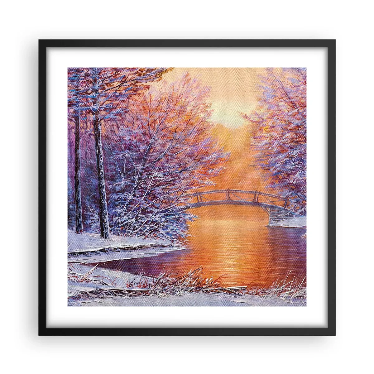 Pôster com moldura preta - Vamos nos encontrar aqui - 50x50 cm