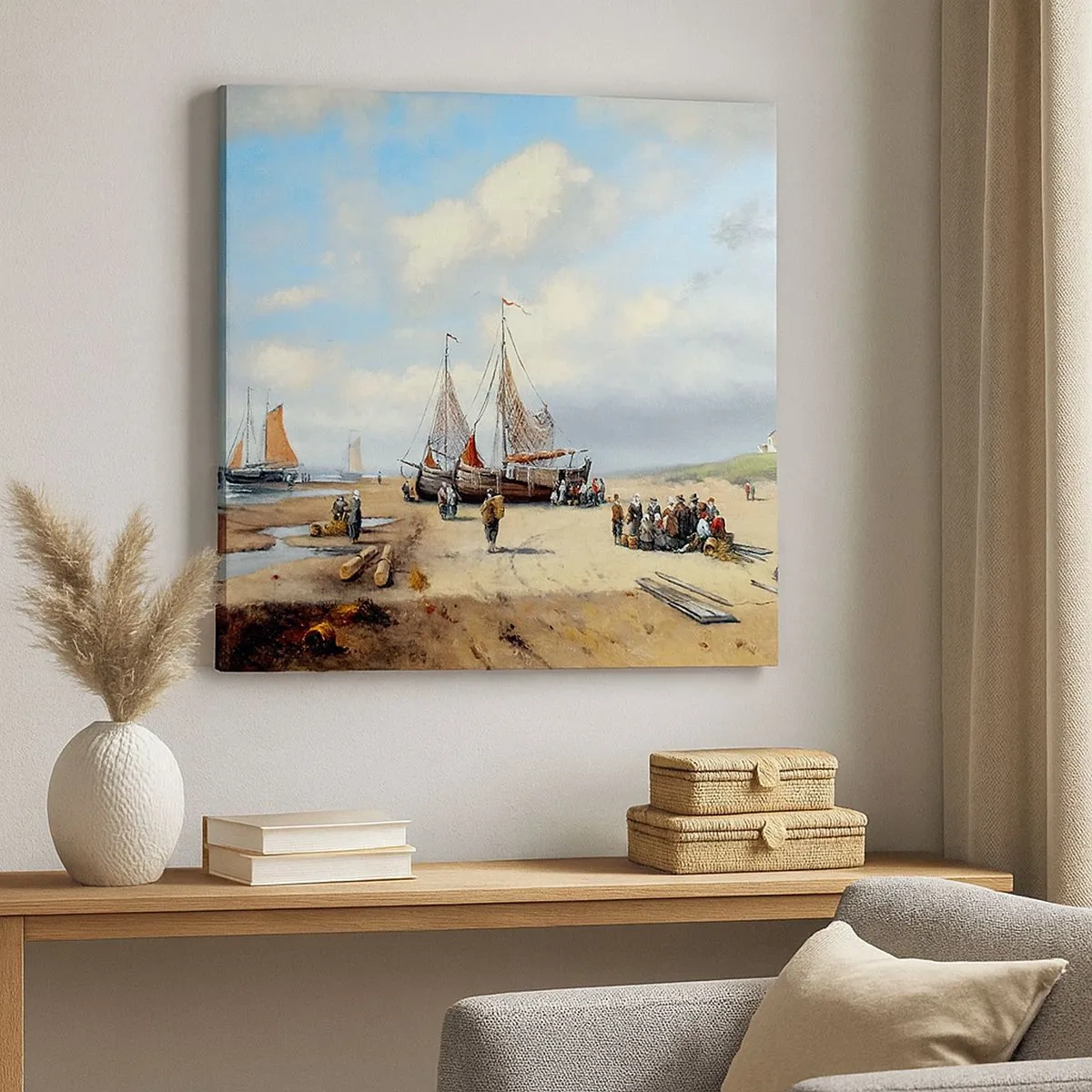 Quadro em tela - Pós-caça bem-sucedida - 30x30 cm