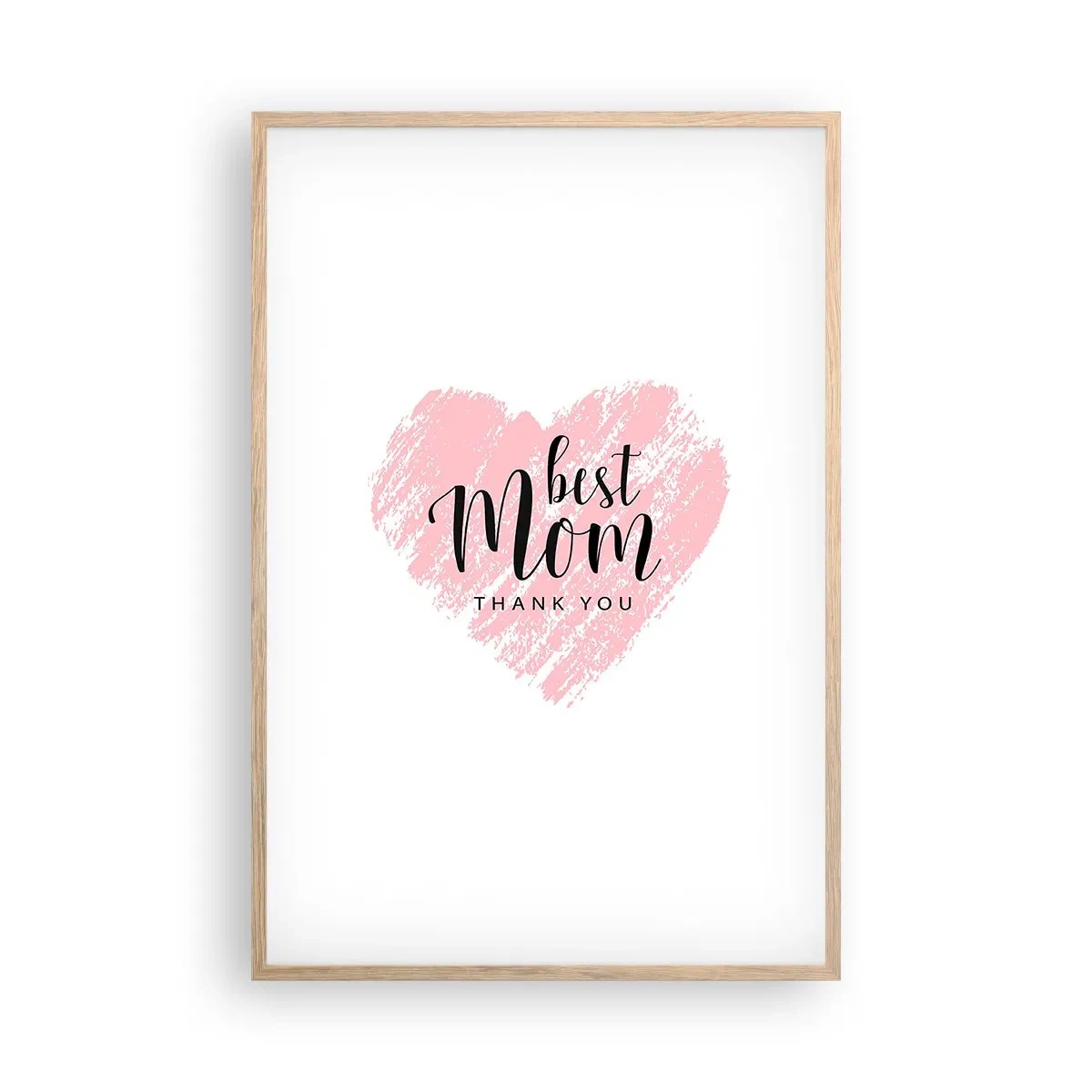 Pôster com moldura de carvalho claro - Sempre o momento certo - 61x91 cm