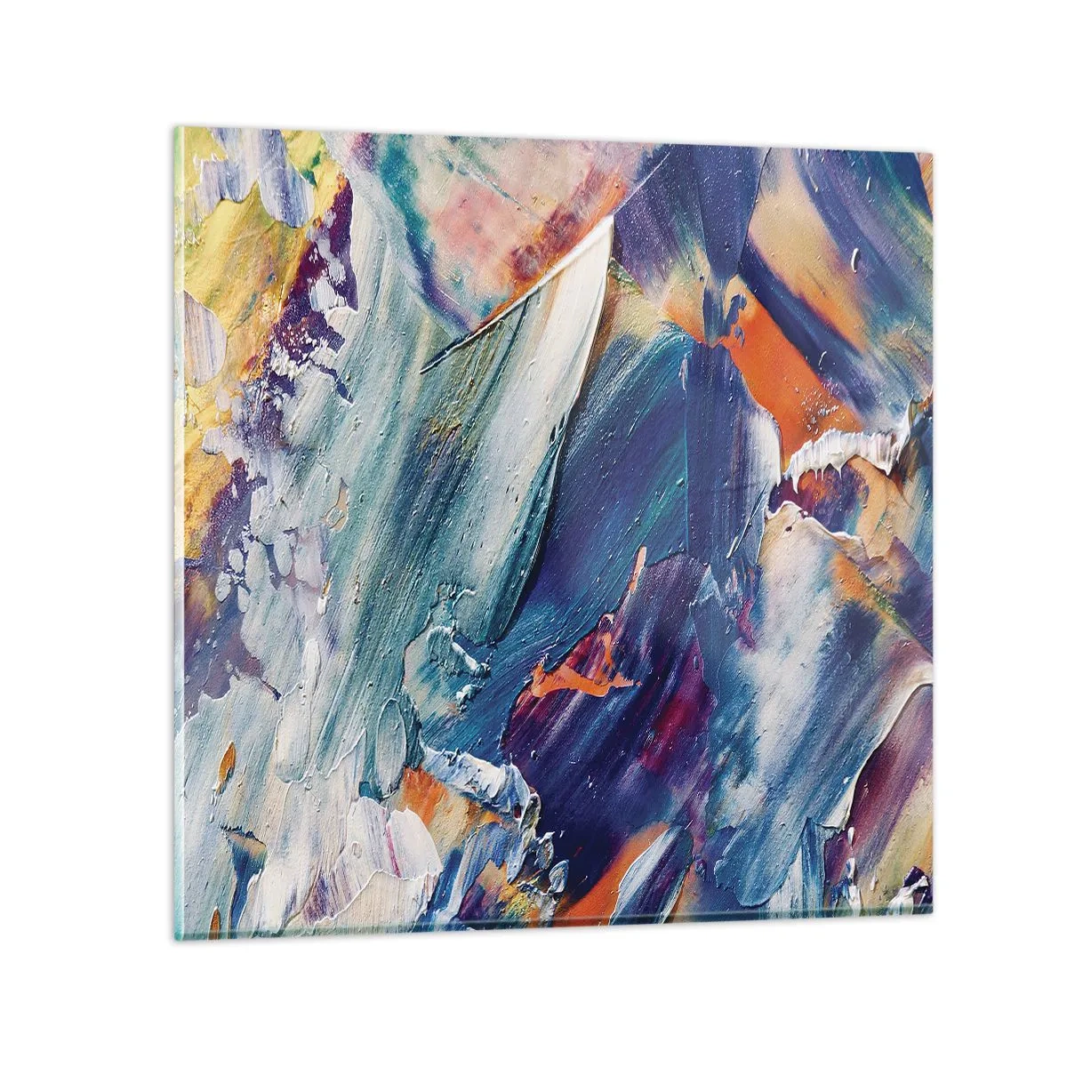 Quadro em vidro - Confusão de cores - 40x40 cm