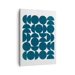 Quadro em tela - Círculos e semicírculos - 50x70 cm
