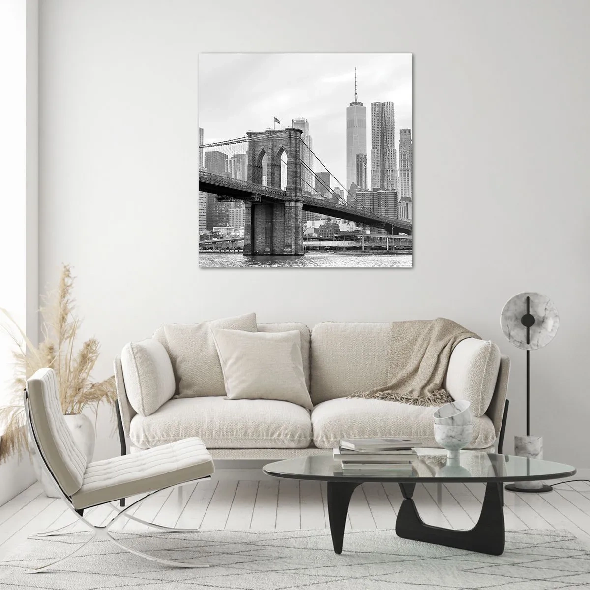 Quadro em vidro - Vibrações de Nova York - 60x60 cm