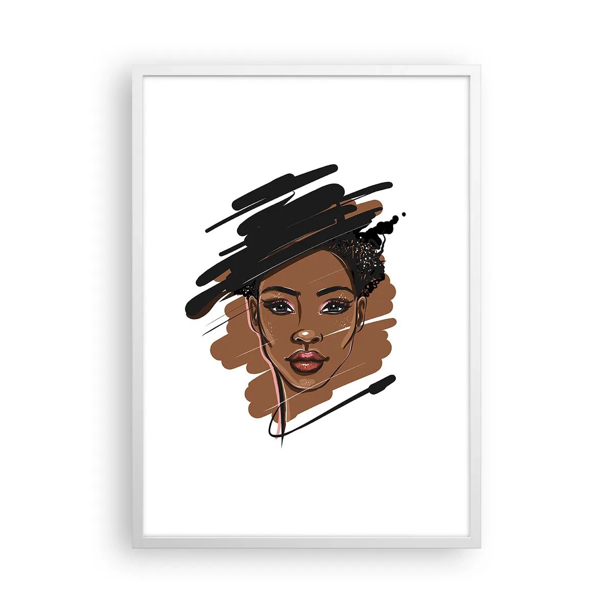 Pôster em moldura branca - Doce como chocolate - 50x70 cm