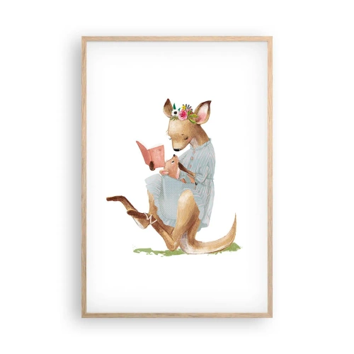 Pôster com moldura de carvalho claro - Leia para mim, mamãe - 61x91 cm