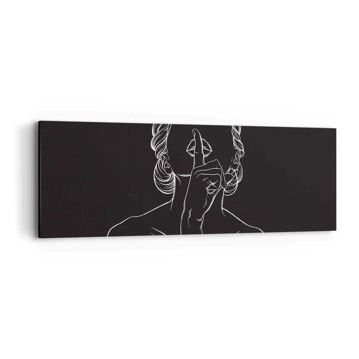 Quadro em tela - A beleza floresce em silêncio - 90x30 cm