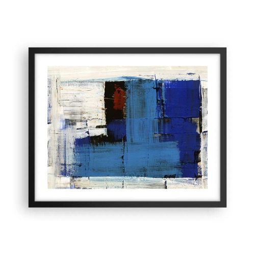 Pôster com moldura preta - O segredo do azul - 50x40 cm