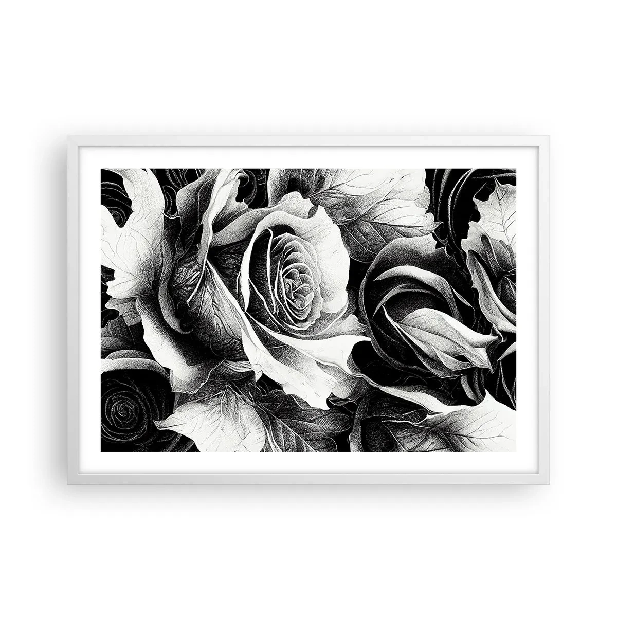 Pôster em moldura branca - Sempre uma rainha - 70x50 cm