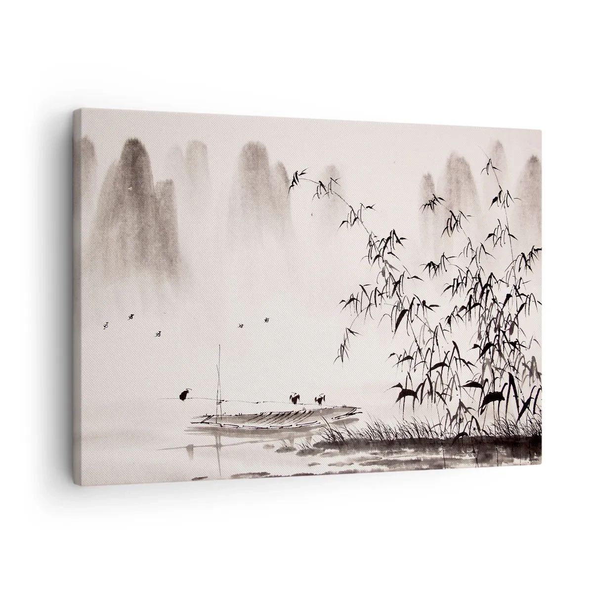 Quadro em tela - O silêncio dos campos de arroz - 70x50 cm