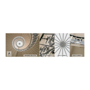 Amostra de papel de parede Premium Canvas - Dentro da casca - Escadaria, Encaracolado, Ornamento - 100x30 cm