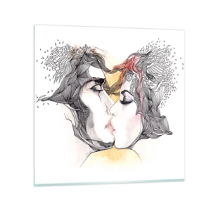 Quadro em vidro - O mundo não existe - 70x70 cm