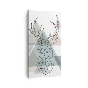 Quadro em tela - Numa floresta geométrica - 65x120 cm