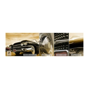 Amostra de papel de parede autocolante Deluxe Sticker - Os clássicos nunca desaparecem - Carro, Automotivo, Retrô - 100x30 cm