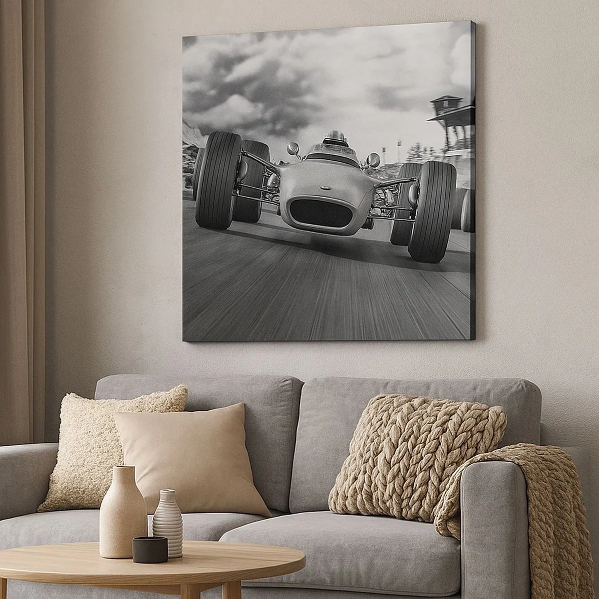 Quadro em tela - O ronco do motor - 30x30 cm