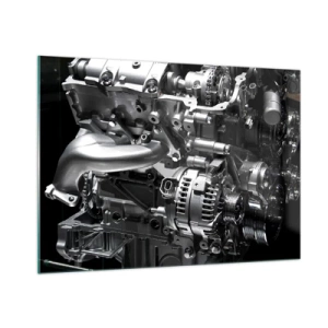 Quadro em vidro - Aço, belo, forte - 100x70 cm