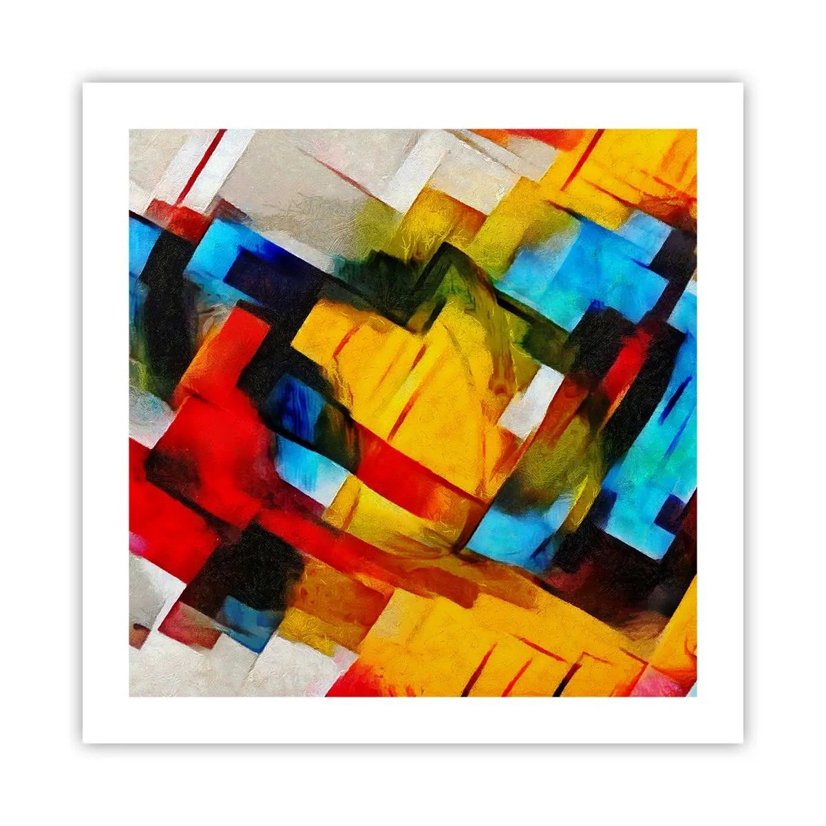 Pôster - Camadas multicoloridas - 50x50 cm