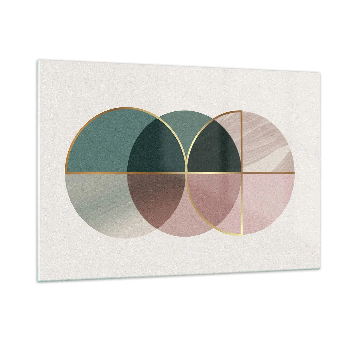 Quadro em vidro - Círculo entre círculos… - 120x80 cm