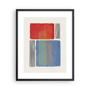 Pôster com moldura preta - A alma da geometria - 40x50 cm