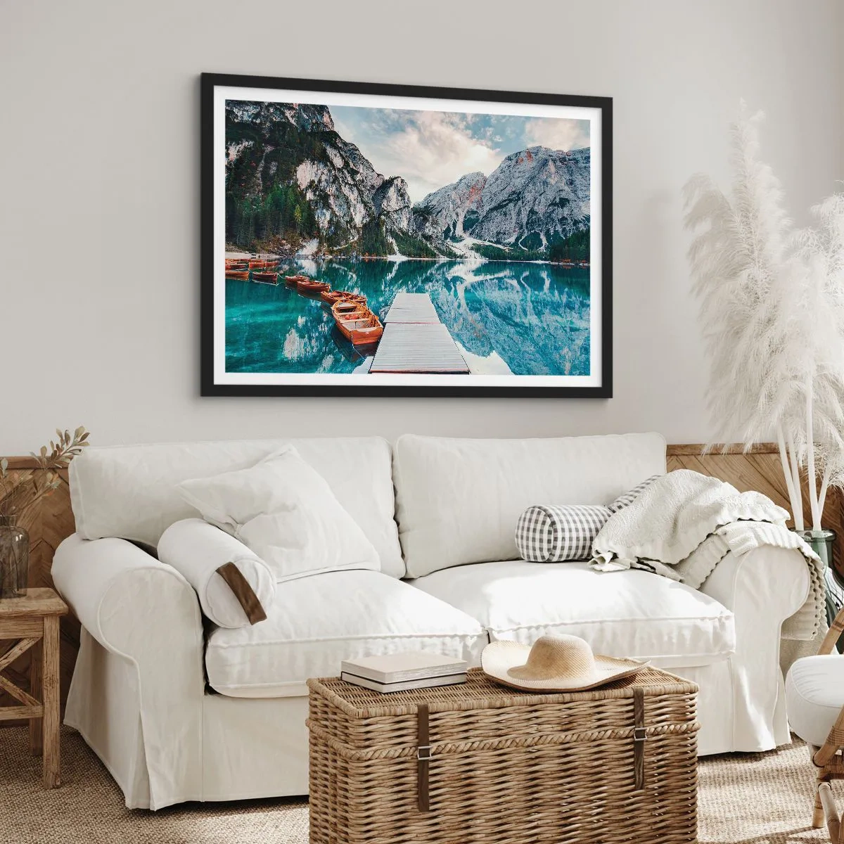 Pôster com moldura preta - Vamos mostrar-lhe a beleza - 100x70 cm