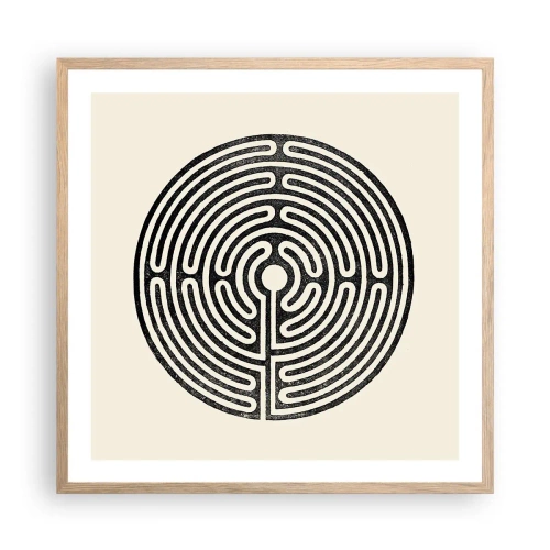 Pôster com moldura de carvalho claro - Ordem misteriosa - 60x60 cm