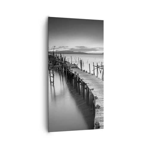 Quadro em tela - A tranquilidade de uma costa esquecida - 65x120 cm