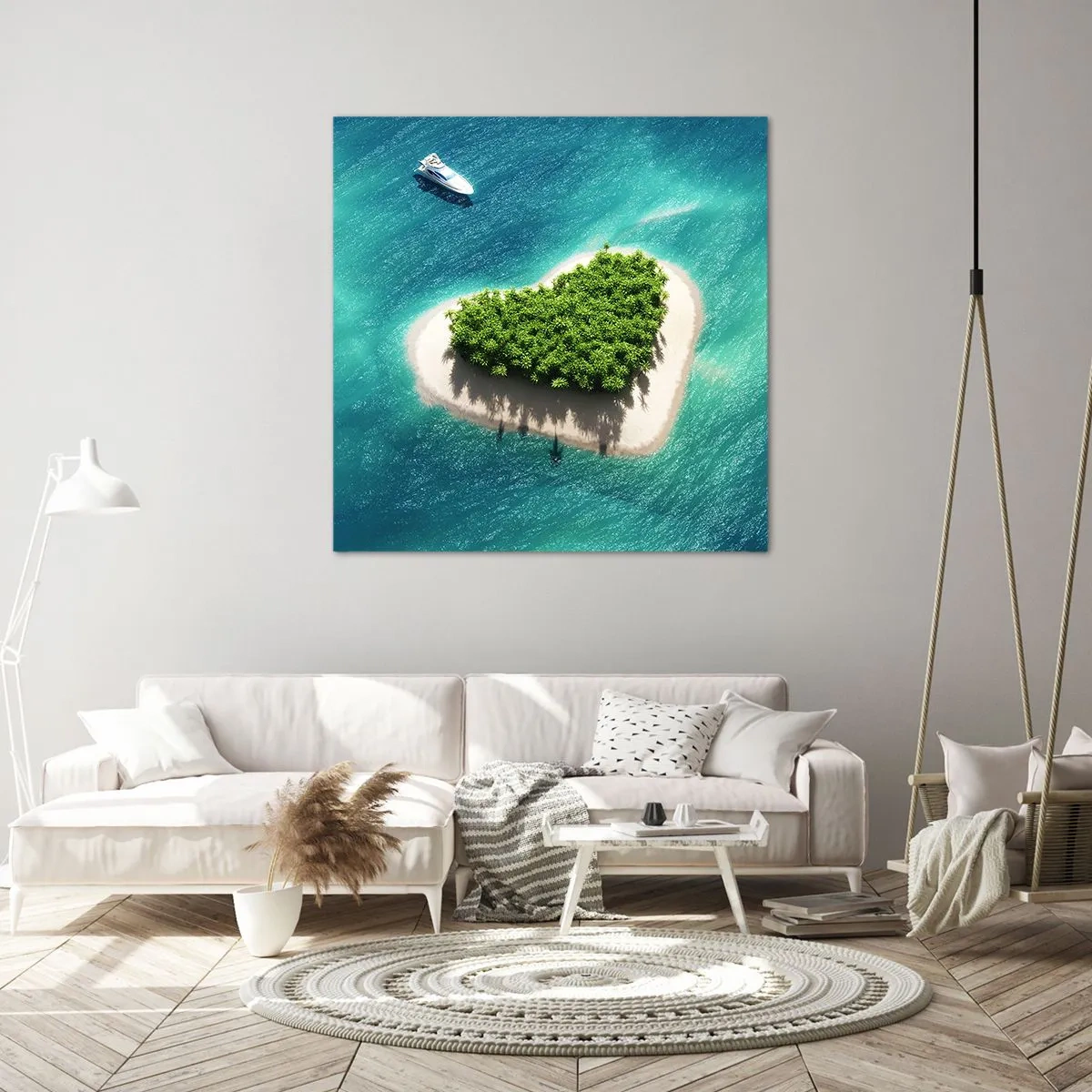 Quadro em tela - Eu amo o verão - 60x60 cm