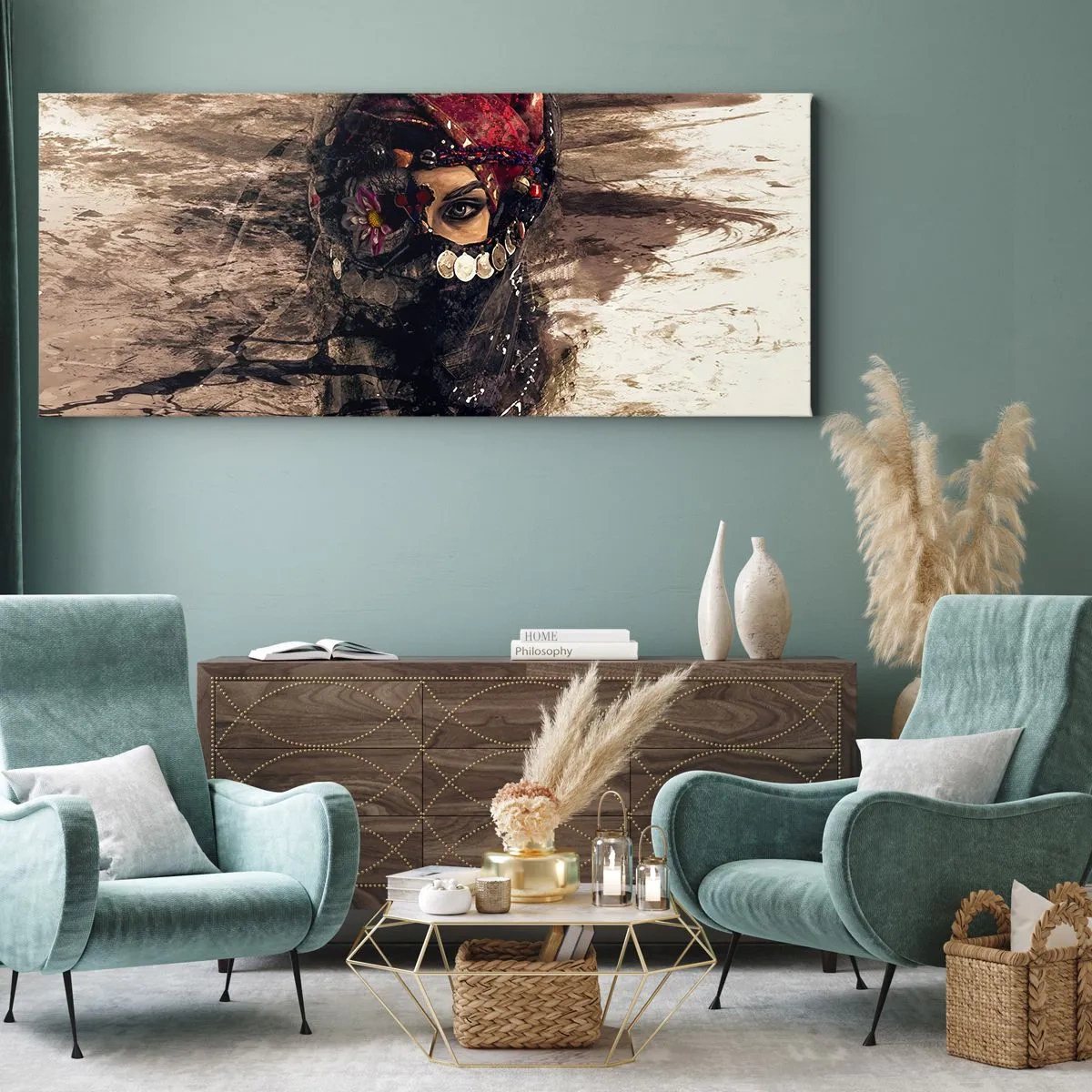 Quadro em tela - Perturbador, para dizer o mínimo - 160x50 cm