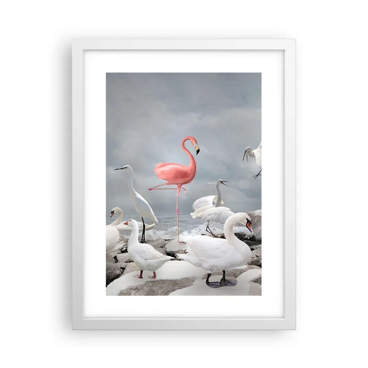 Pôster em moldura branca - Como vim parar aqui? - 30x40 cm