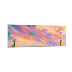 Quadro em vidro - A força da atração - 90x30 cm