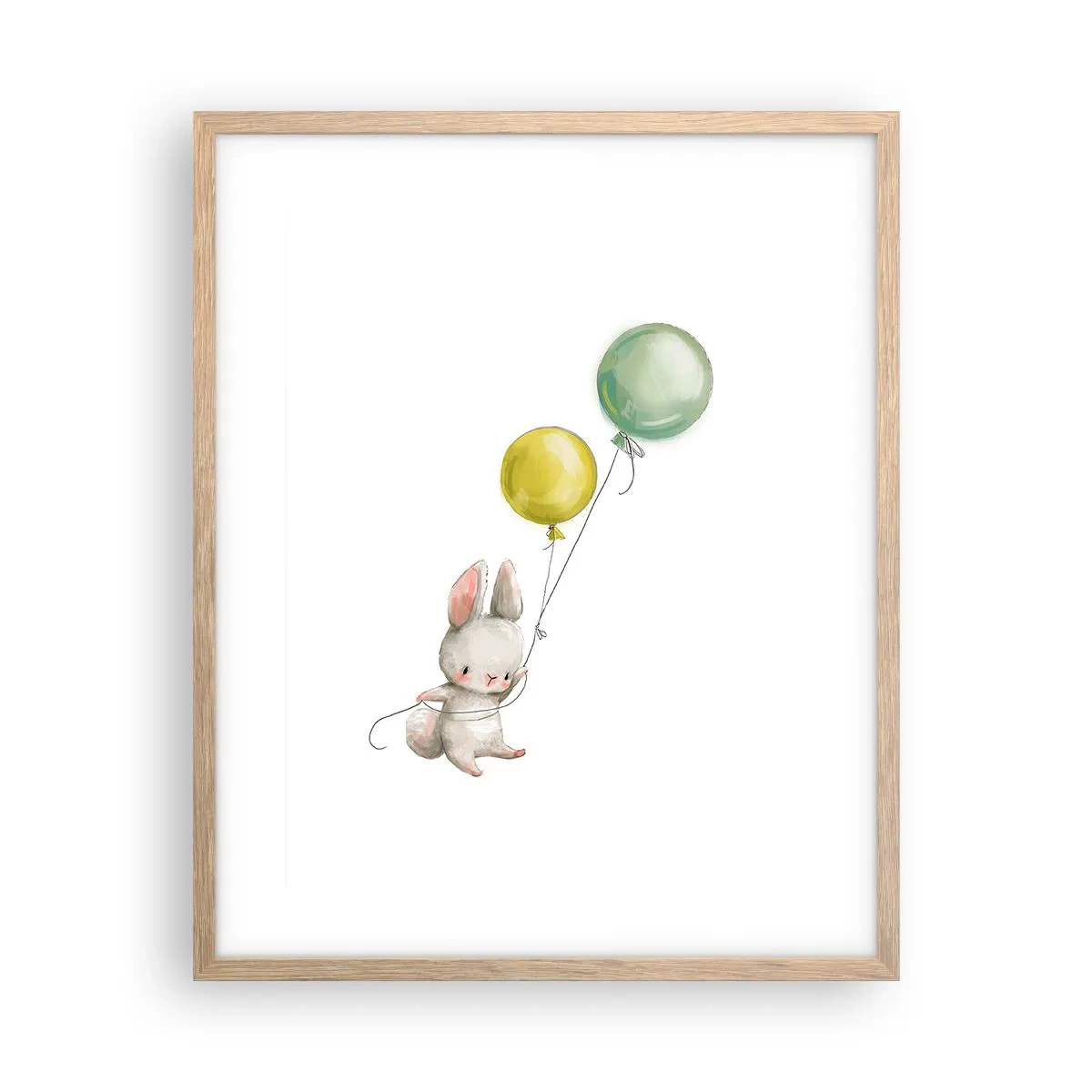 Pôster com moldura de carvalho claro - Também quero voar! - 40x50 cm