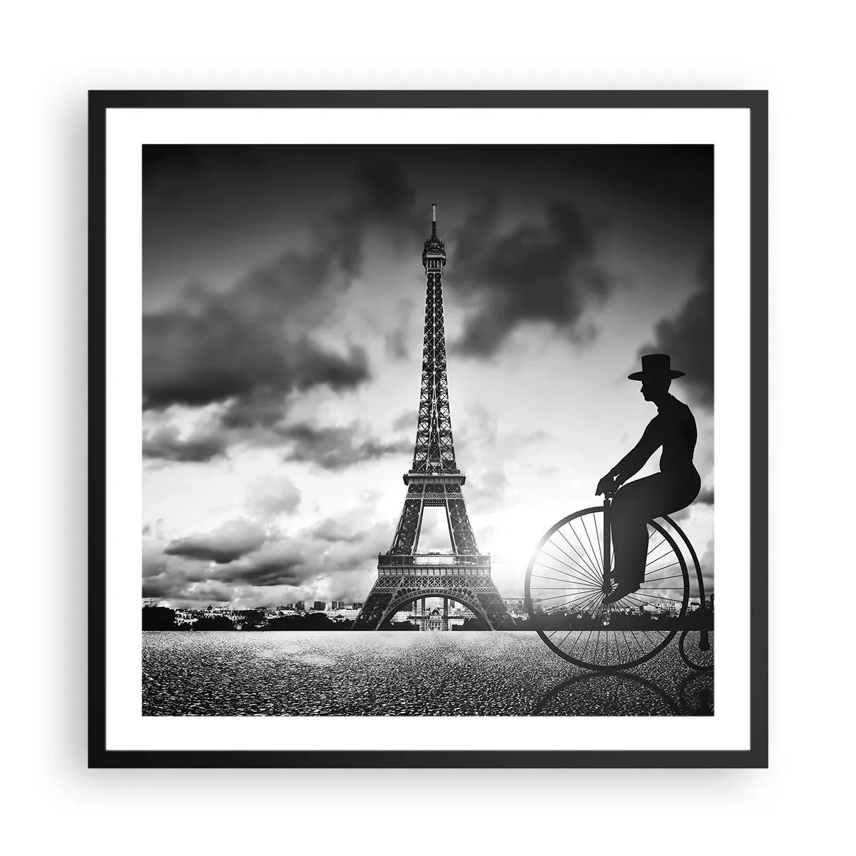 Pôster com moldura preta - Saudades da Belle Époque - 60x60 cm