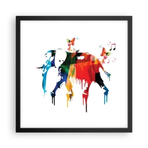 Pôster com moldura preta - Todos podem dançar - 40x40 cm