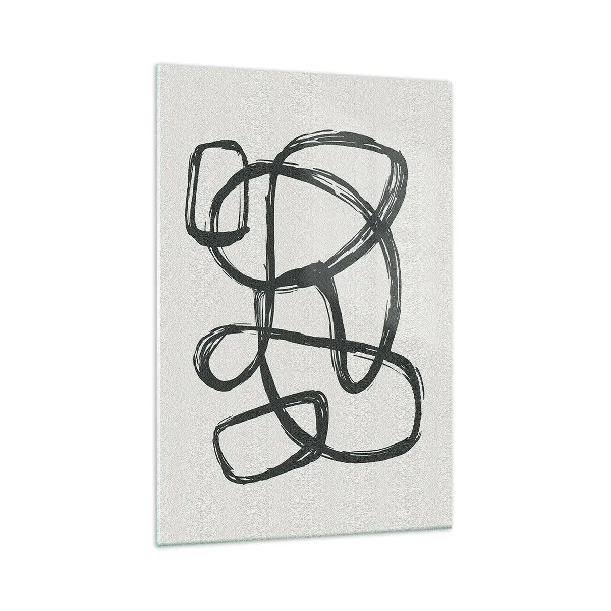 Quadro em vidro - Abstração em loop - 70x100 cm