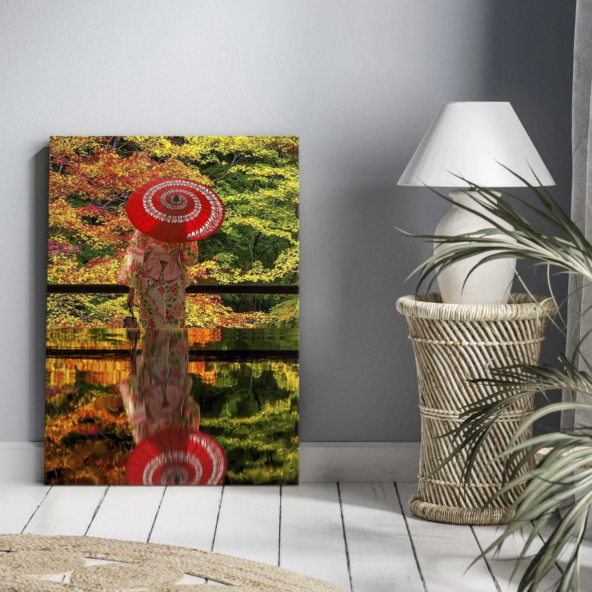 Quadro em tela - No templo da natureza - 65x120 cm