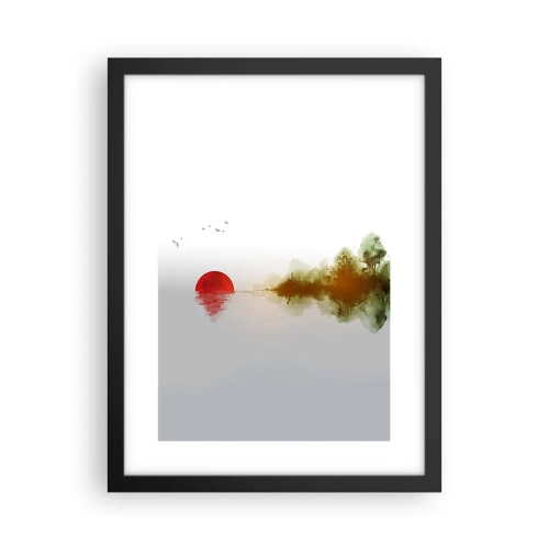 Pôster com moldura preta - Uma promessa de paz - 30x40 cm