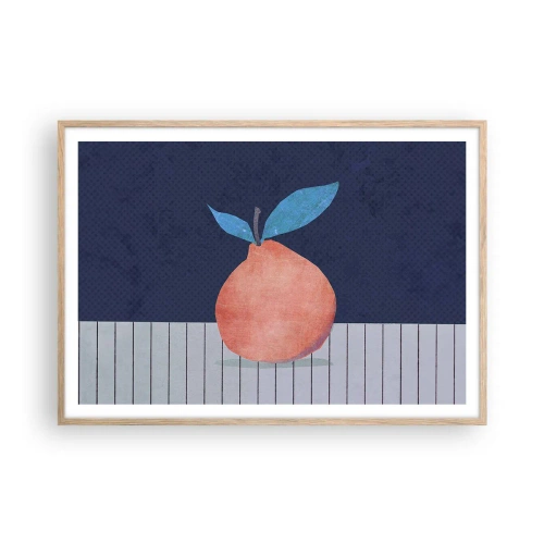 Pôster com moldura de carvalho claro - Convexidade e plano - 100x70 cm