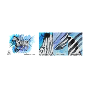 Amostra de papel de parede Premium Sand - Escondida sob as listras - Animais, Costelas, África - 100x30 cm