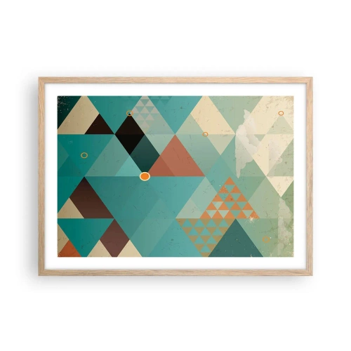 Pôster com moldura de carvalho claro - A unidade de muitos, os muitos da unidade - 70x50 cm