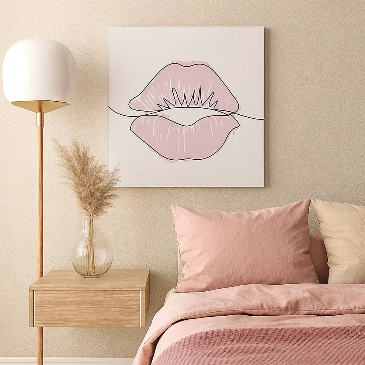 Quadro em tela - Pronto para beijar? - 30x30 cm