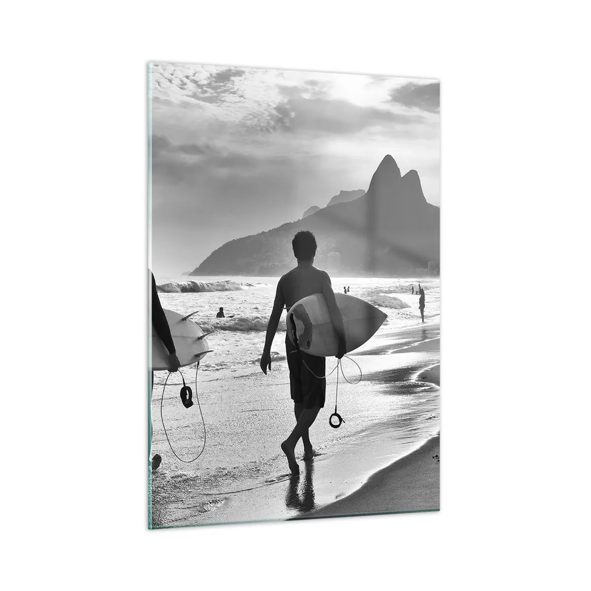 Quadro em vidro - Samba para uma onda - 50x70 cm