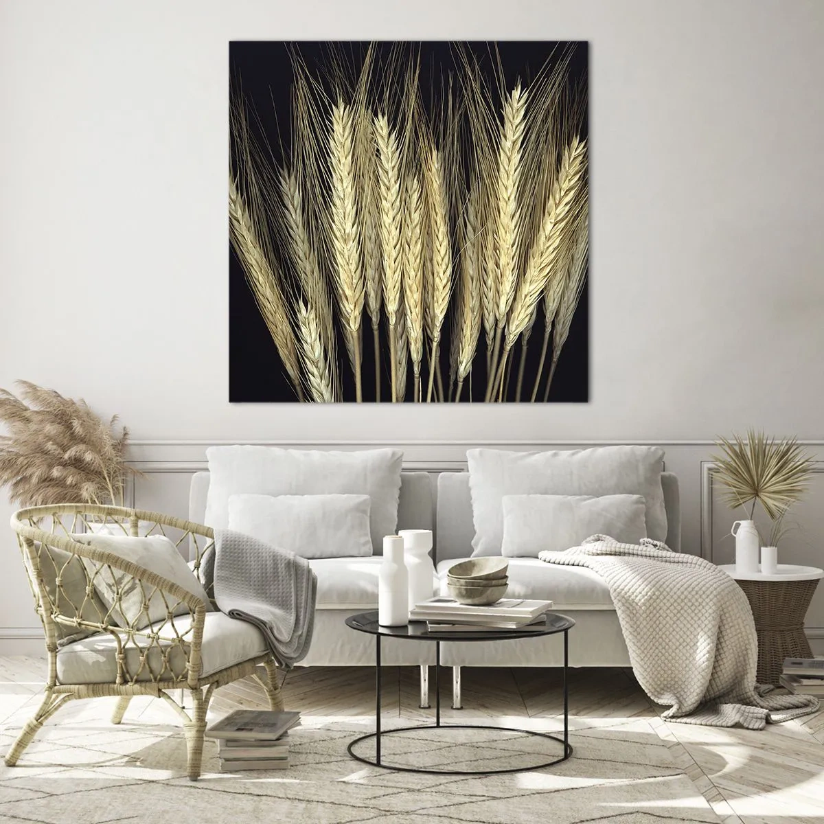 Quadro em vidro - Magia rústica - 50x50 cm