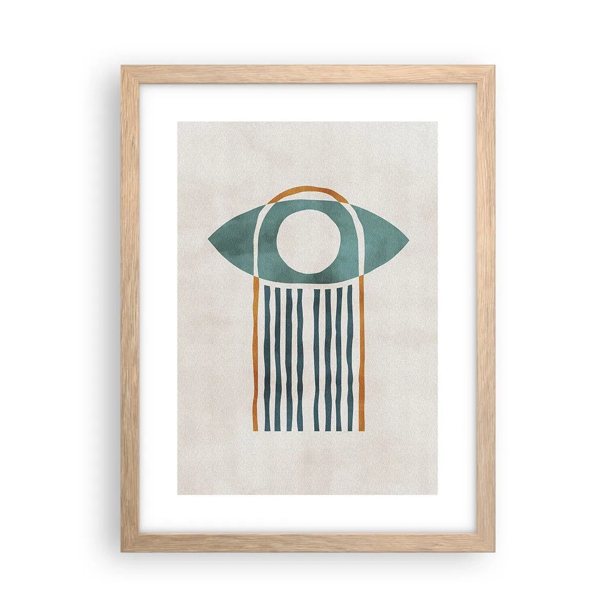 Pôster com moldura de carvalho claro - Sinais e rituais - 30x40 cm